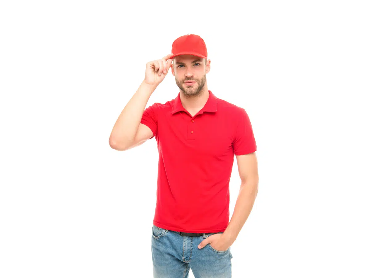 Polo Yaka Tişört Kırmızı (EKN9009)