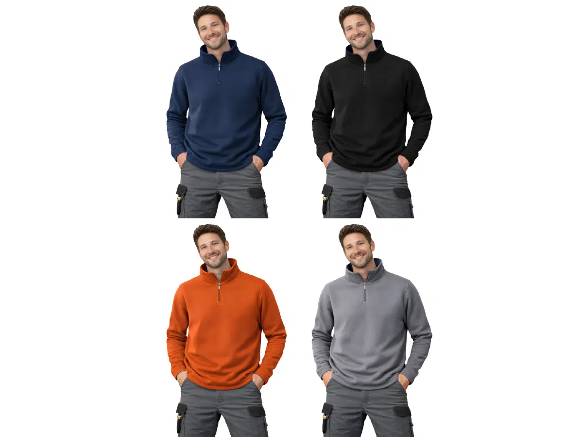 3 İplik Yarım Fermuarlı Sweat (EKN2756)