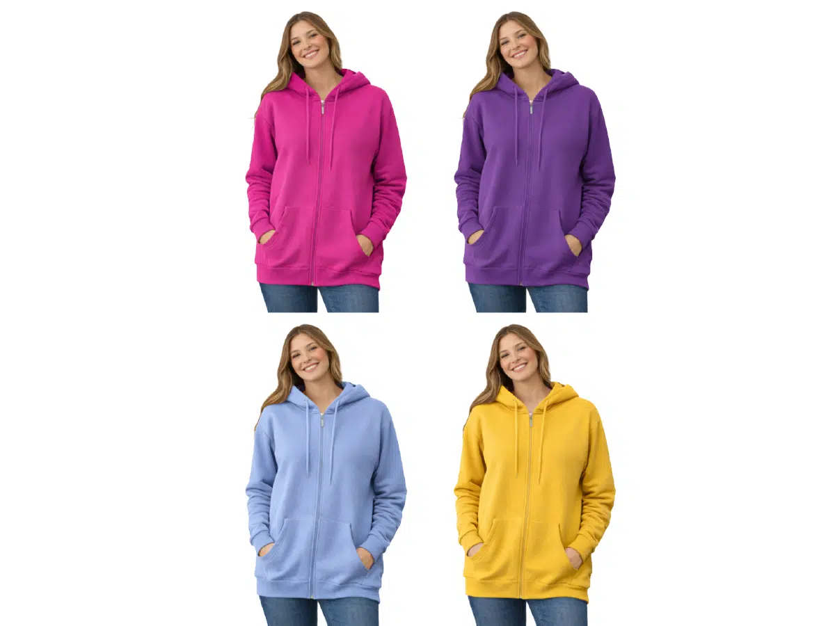 Fermuarlı Sweat Kadın Renkli (EKN2759)