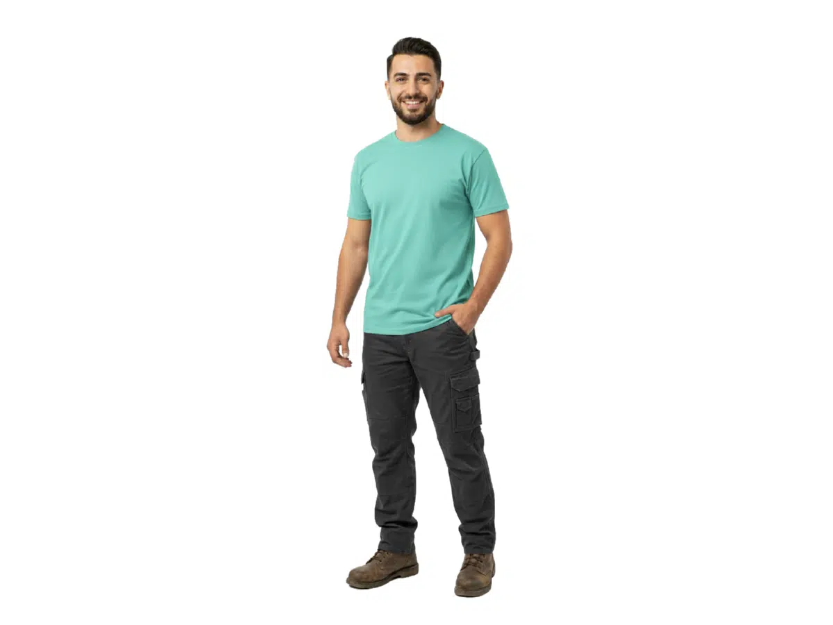 Sıfır Yaka Kısa Kol Mint (EKN1119)