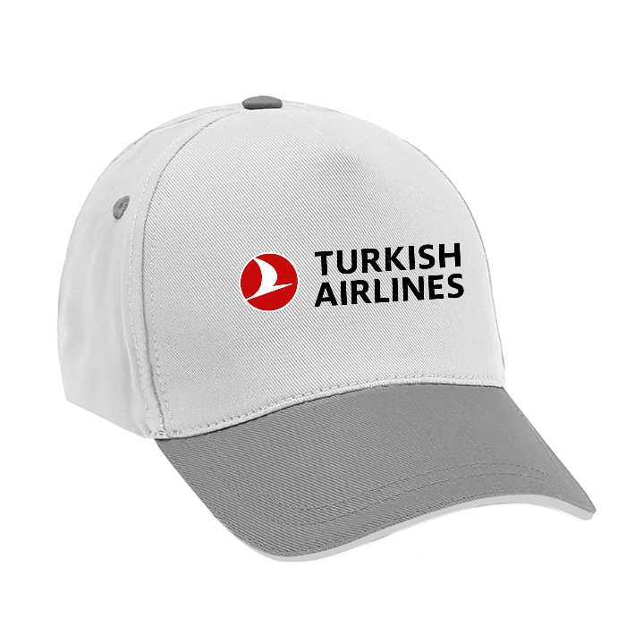 Promosyon Şapka - Beyaz ve Gri Renk Sandwich Siper Promosyon Şapka