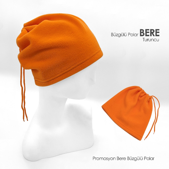 Ekonomik Bere ve Boyunluk - Çok Amaçlı İp Büzgülü Promosyon Bere ve Boyunluk